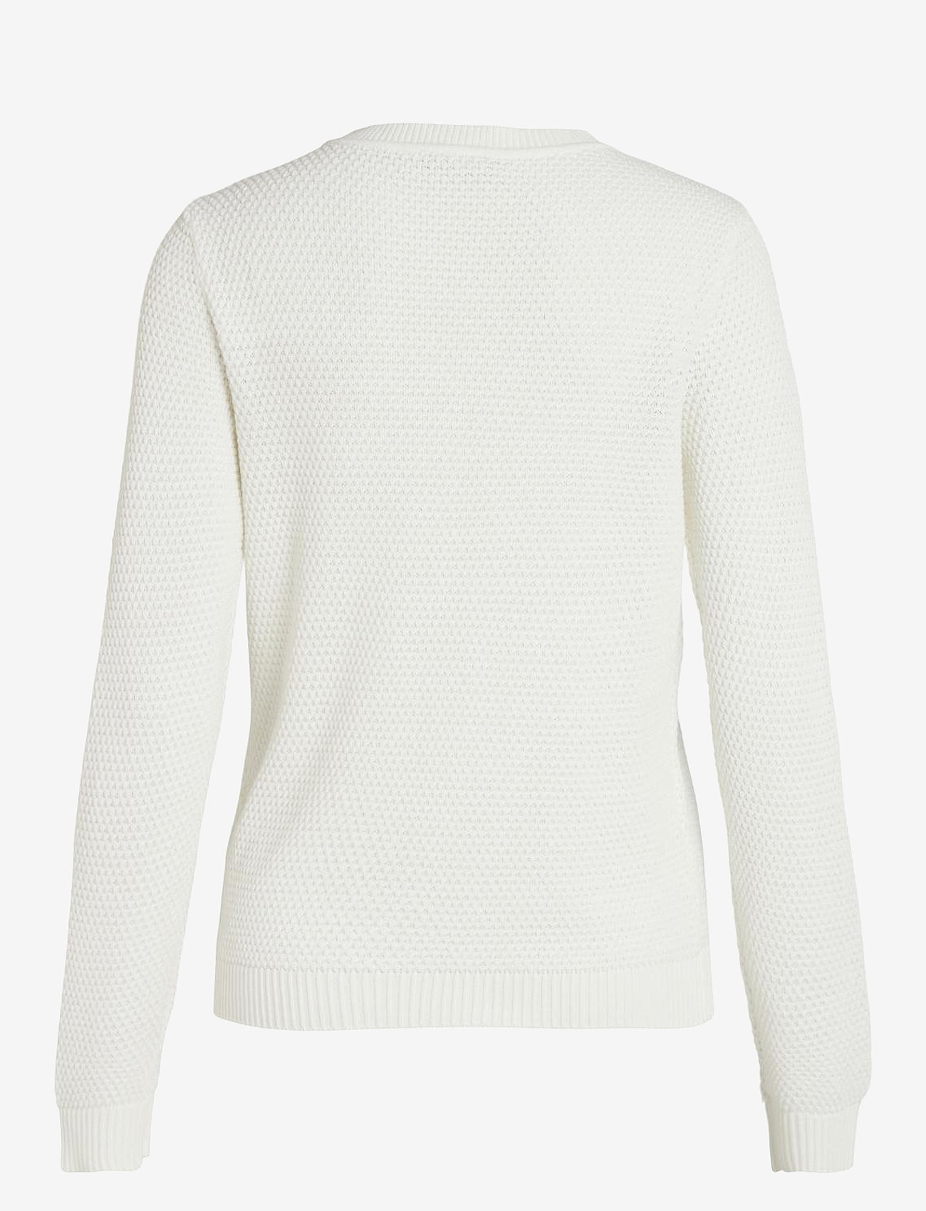 Vila - VIDALO O-NECK L/S KNIT TOP- NOOS - stickade tröjor - white alyssum - 2