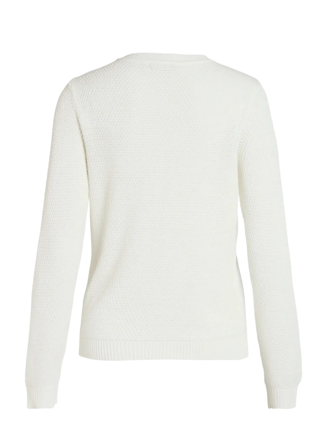 Vila - VIDALO O-NECK L/S KNIT TOP- NOOS - striktrøjer - white alyssum - 2