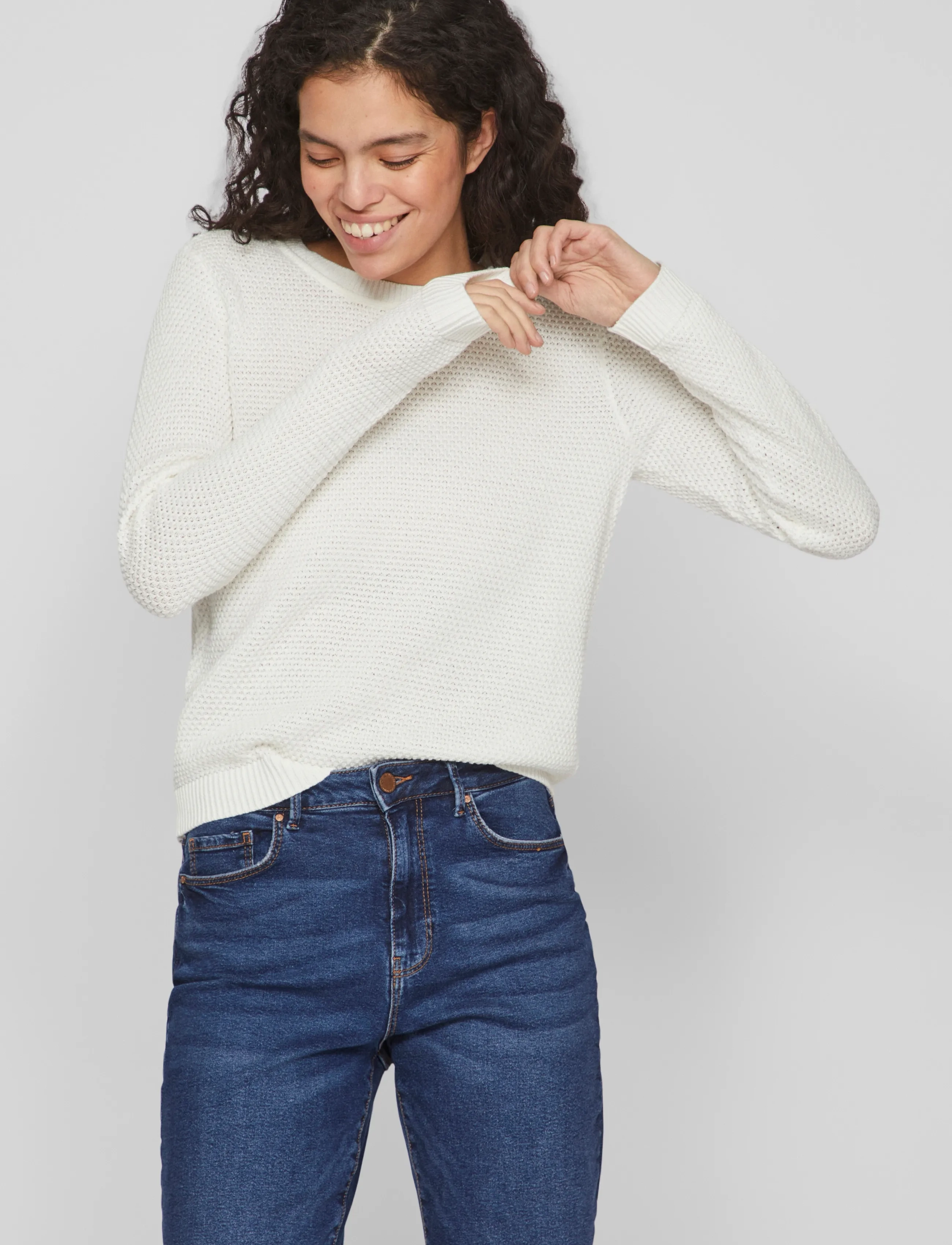 VILA Vidalo O-Neck L/S Knit Top - Noos stickade tröjor dam – bild 5