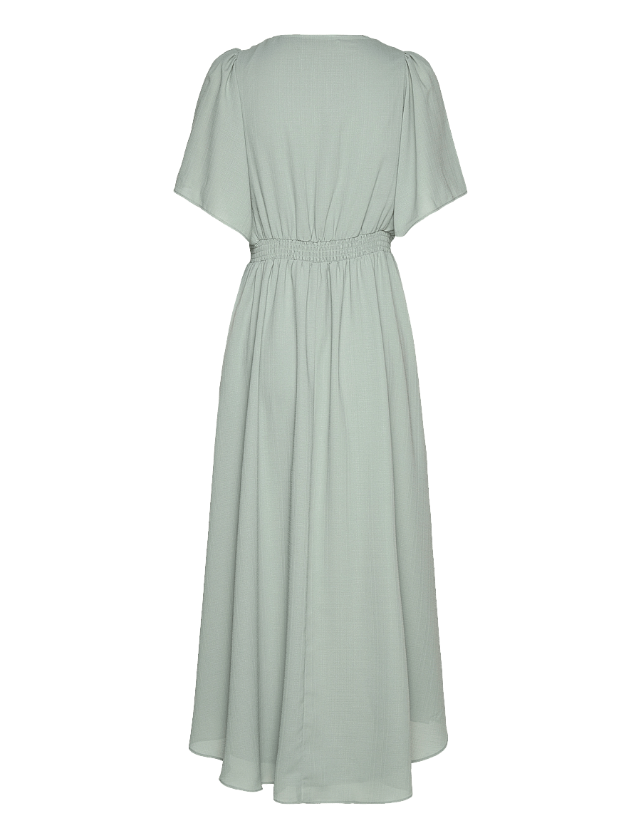 Vila - VIMIRAGE 2/4 V-NECK ANKLE DRESS/BM/DC - green milieu - 2