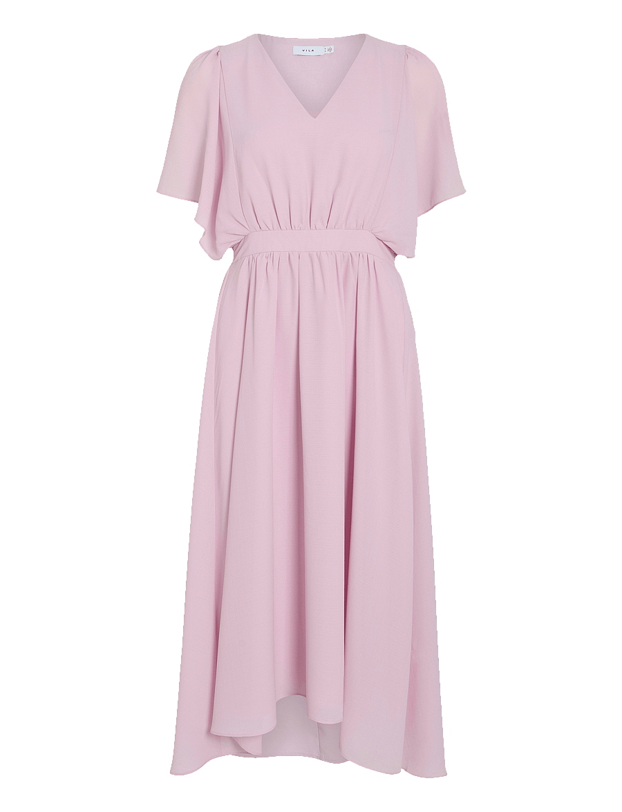 Vila - VIMIRAGE 2/4 V-NECK ANKLE DRESS/BM/DC - sumarkjólar - winsome orchid - 1
