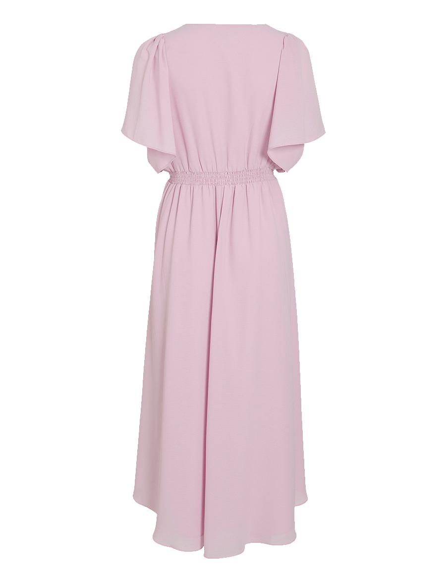 Vila - VIMIRAGE 2/4 V-NECK ANKLE DRESS/BM/DC - sumarkjólar - winsome orchid - 2