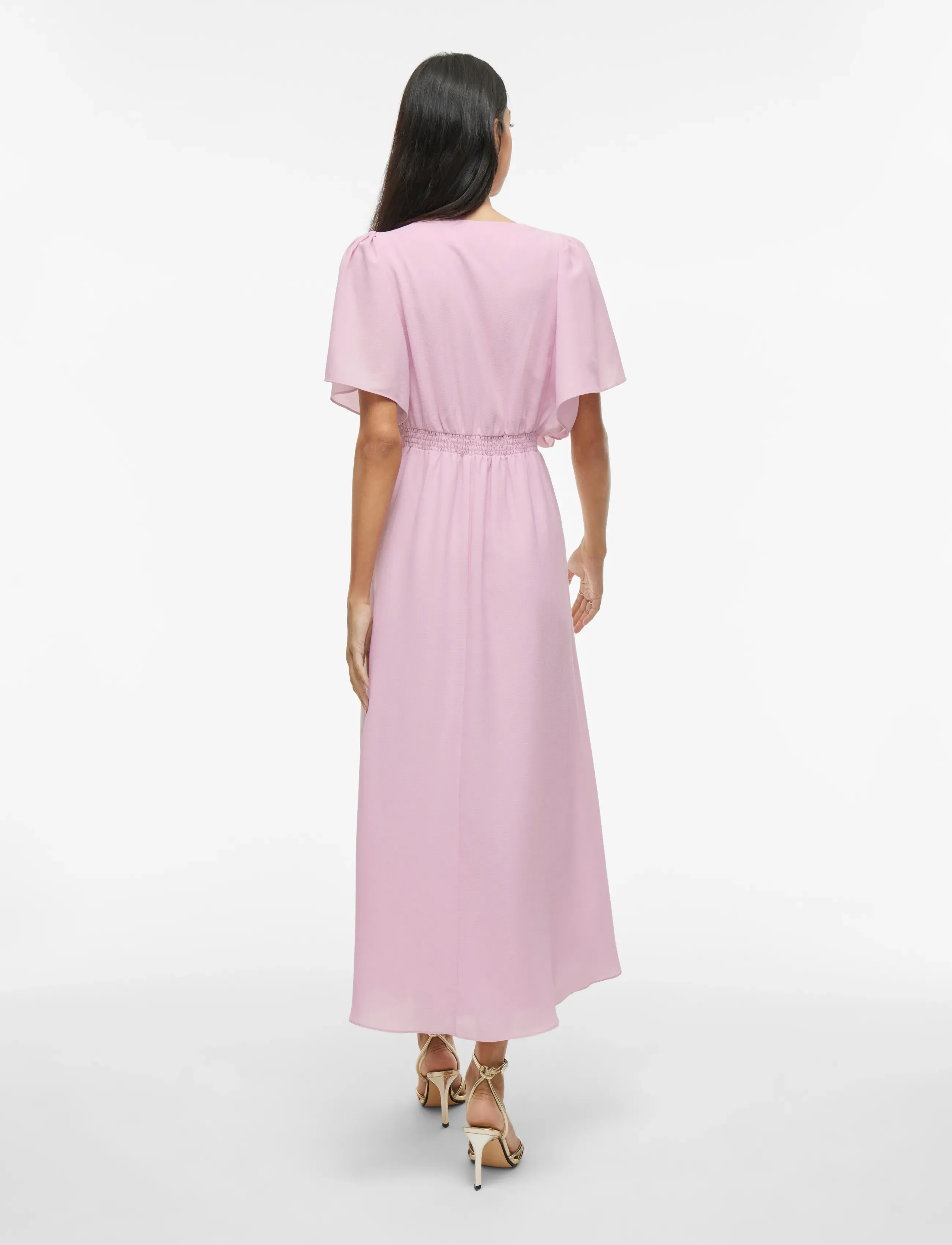 Vila - VIMIRAGE 2/4 V-NECK ANKLE DRESS/BM/DC - sumarkjólar - winsome orchid - 3