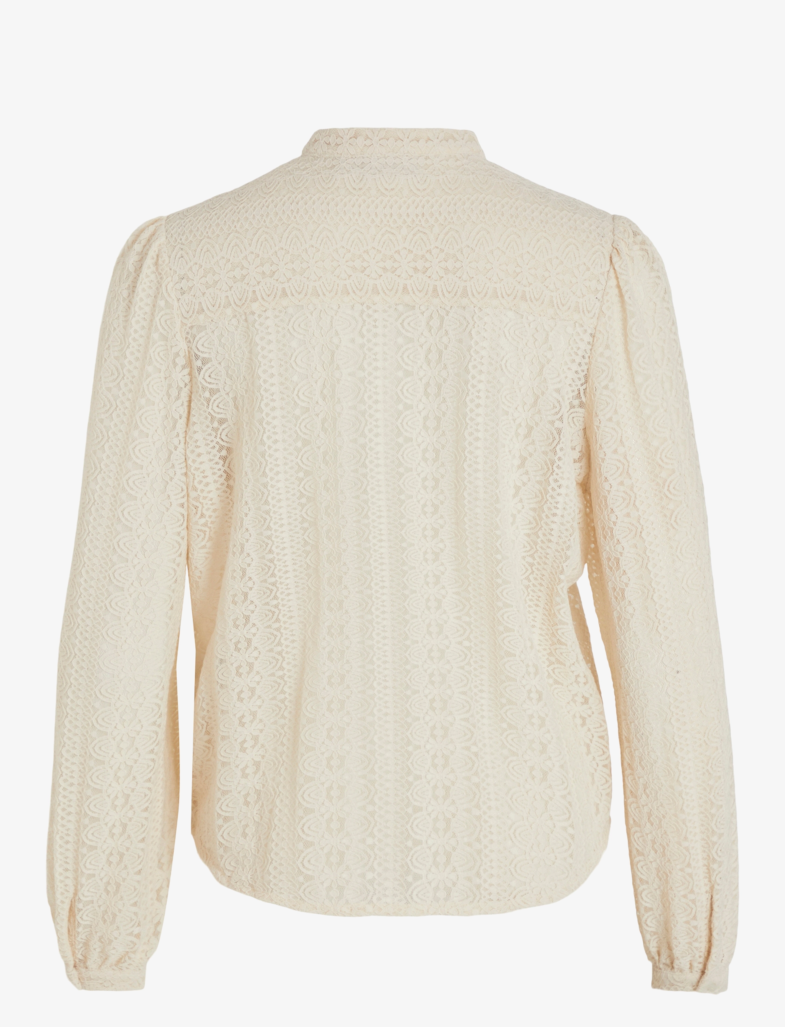 Vila - VICHIKKA LACE L/S SHIRT- NOOS - blouses à manches longues - birch - 2