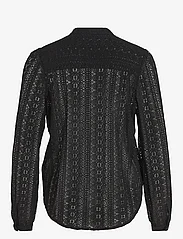 Vila - VICHIKKA LACE L/S SHIRT- NOOS - long-sleeved blouses - black - 1