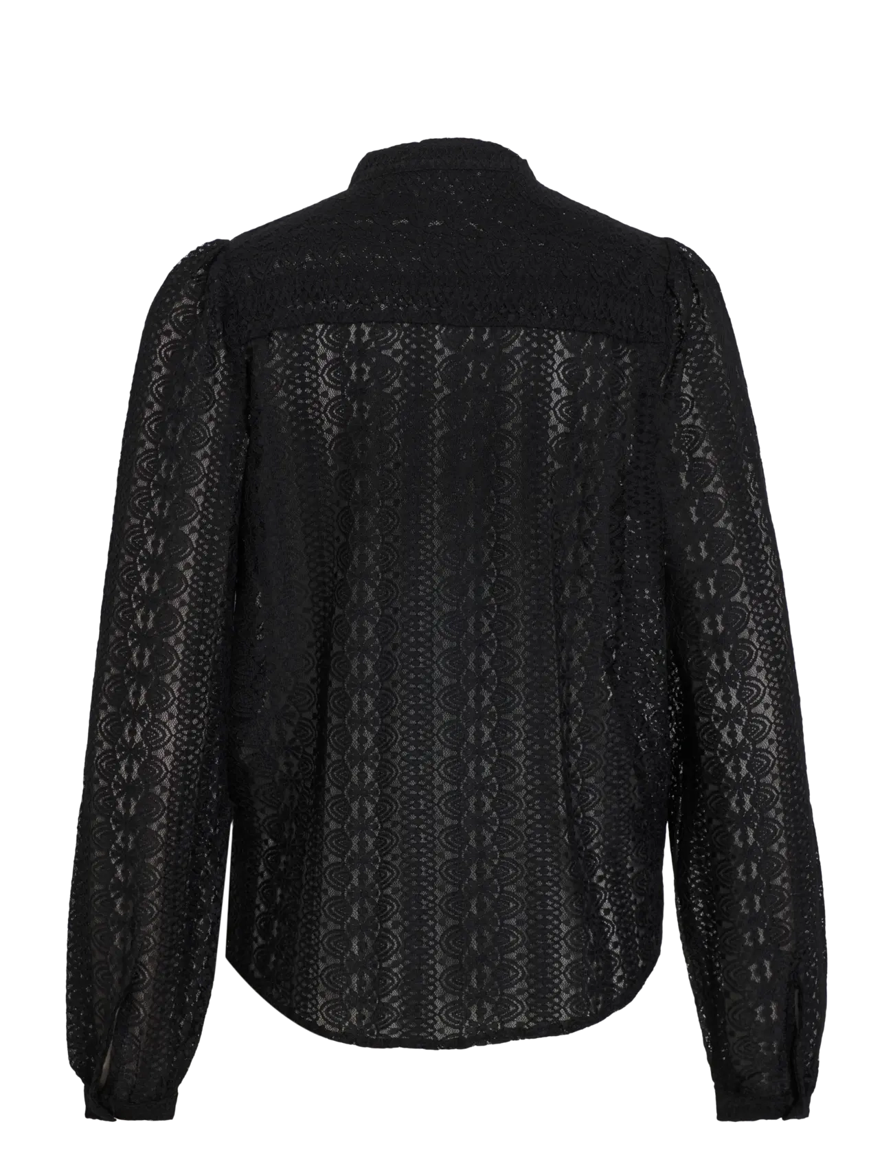Vila - VICHIKKA LACE L/S SHIRT- NOOS - langermede bluser - black - 2