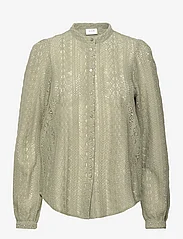 Vila - VICHIKKA LACE L/S SHIRT- NOOS - blouses met lange mouwen - oil green - 0