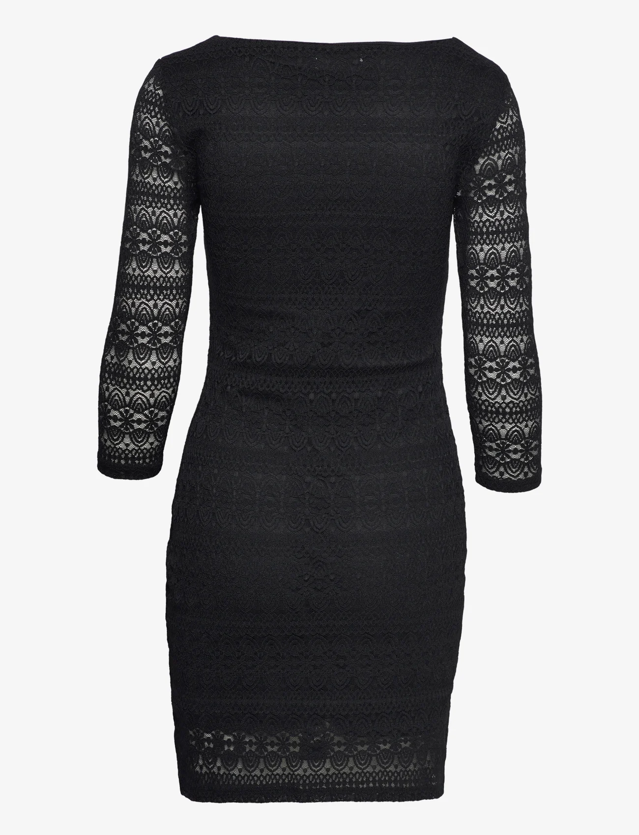 Vila - VICHIKKA LACE 3/4 SHORT DRESS - tettsittende kjoler - black - 1