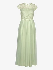 Vila - VILYNNEA CAPSLEEVE MAXI DRESS/BM/DC - sukienki koronkowe - cameo green - 0