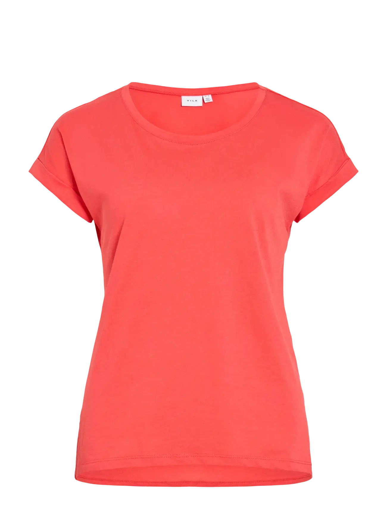Vila VIDREAMERS NEW PURE T-SHIRT-NOOS - Tøj - HIBISCUS / coral