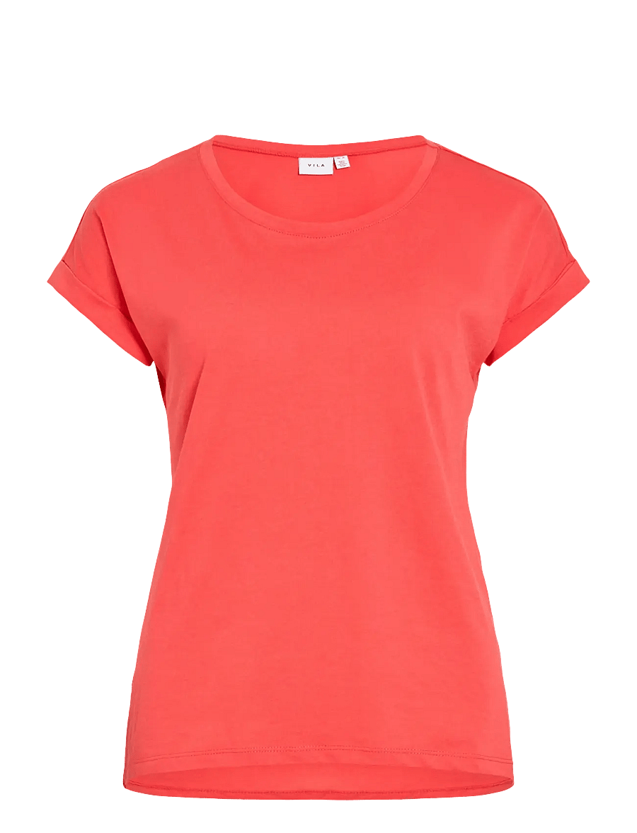 Vila - VIDREAMERS NEW PURE T-SHIRT-NOOS - t-shirts - hibiscus - 1