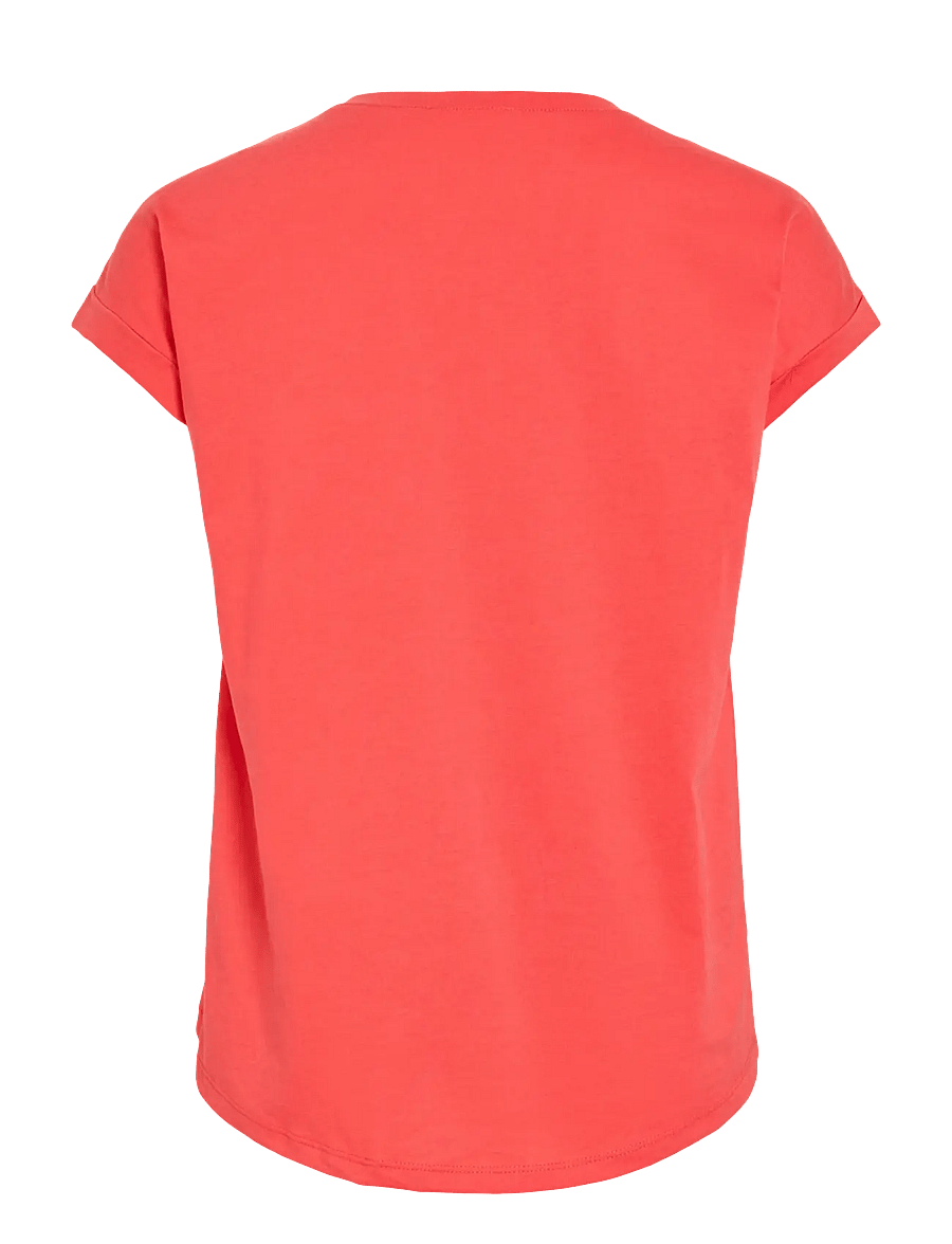 Vila - VIDREAMERS NEW PURE T-SHIRT-NOOS - t-shirts - hibiscus - 2