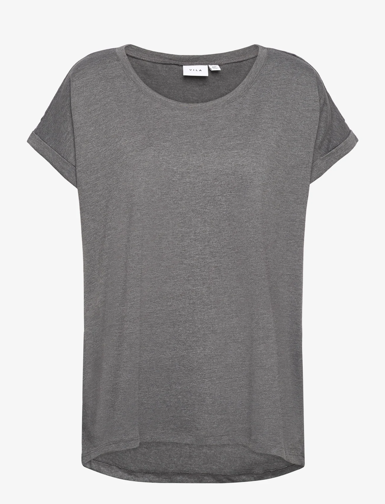 Vila - VIDREAMERS NEW PURE T-SHIRT-NOOS - t-shirts - medium grey melange - 0