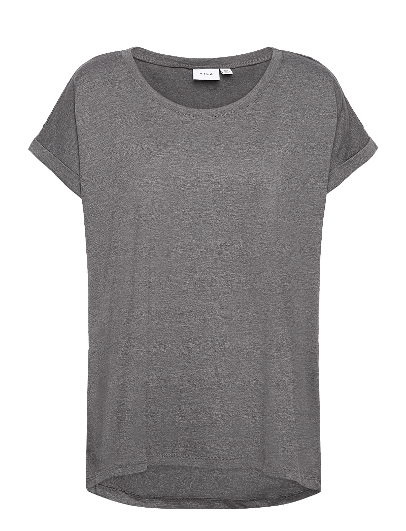 Vila - VIDREAMERS NEW PURE T-SHIRT-NOOS - t-shirts - medium grey melange - 1