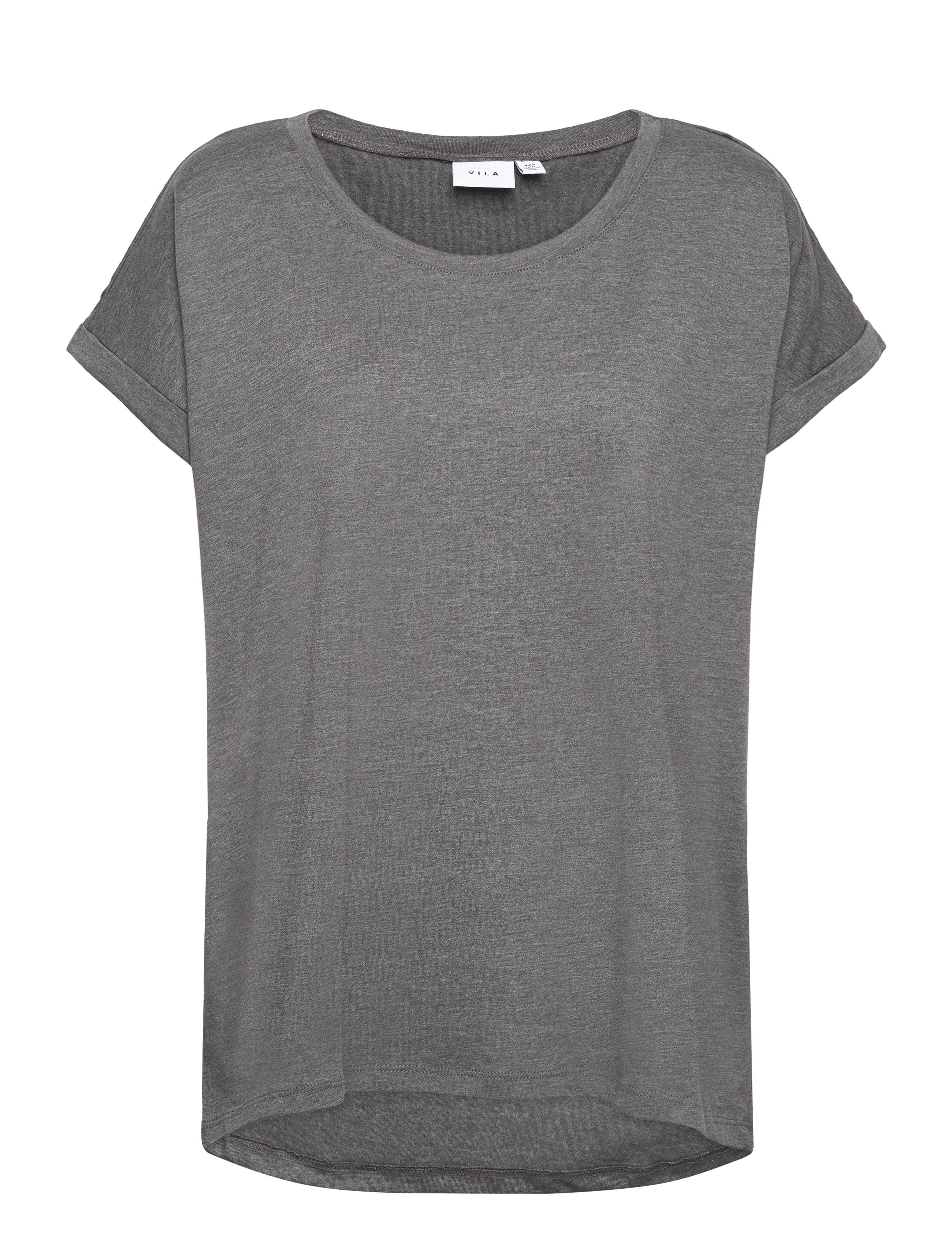Vila VIDREAMERS NEW PURE T-SHIRT-NOOS - T-shirts & Toppe - MEDIUM GREY MELANGE / grey