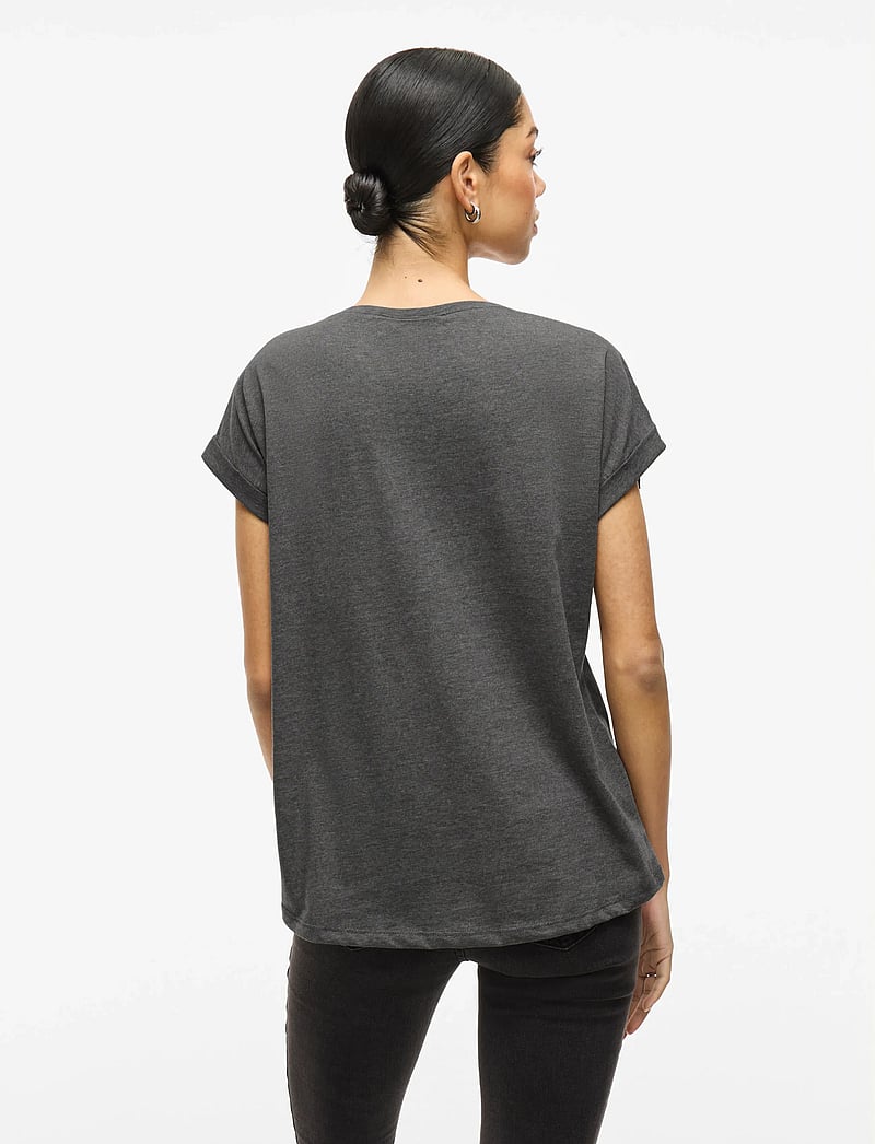 Vila - VIDREAMERS NEW PURE T-SHIRT-NOOS - t-shirts - medium grey melange - 3