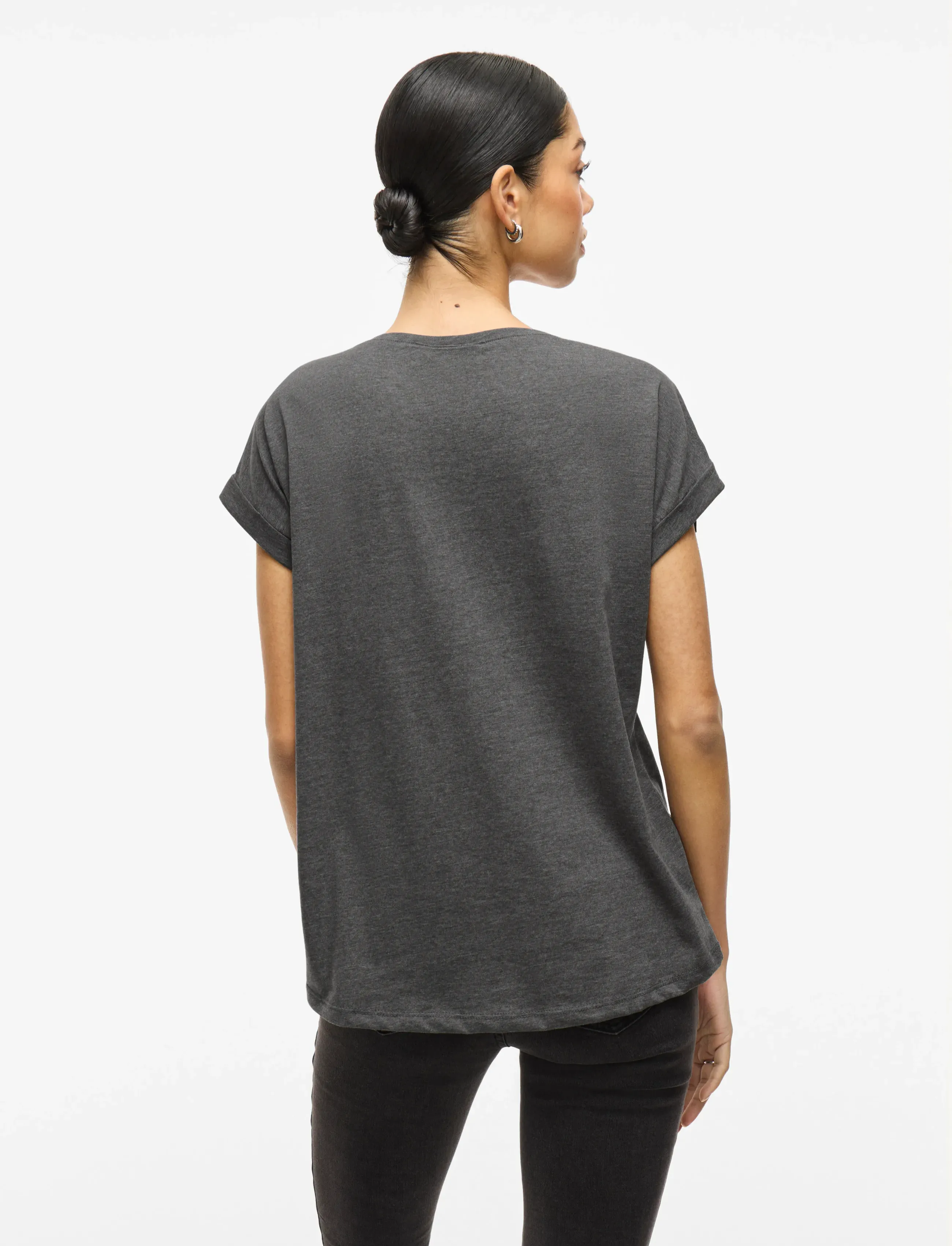 Vila - VIDREAMERS NEW PURE T-SHIRT-NOOS - t-shirts - medium grey melange - 3