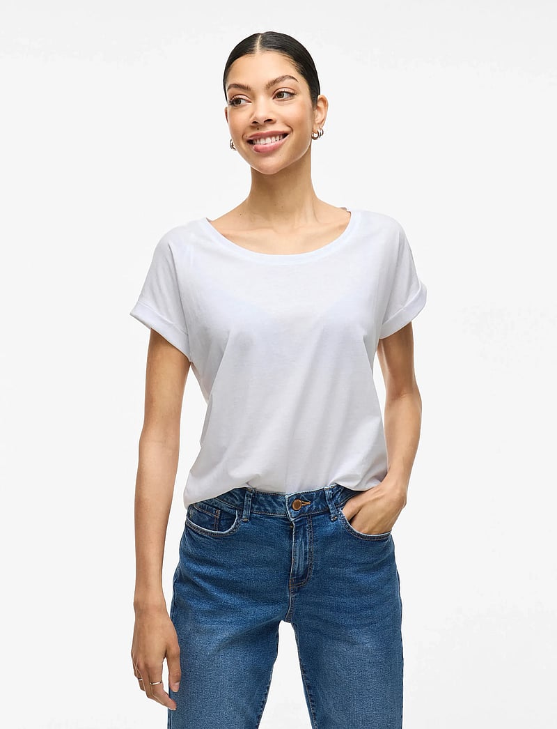 Vila - VIDREAMERS NEW PURE T-SHIRT-NOOS - t-shirts - optical snow - 0