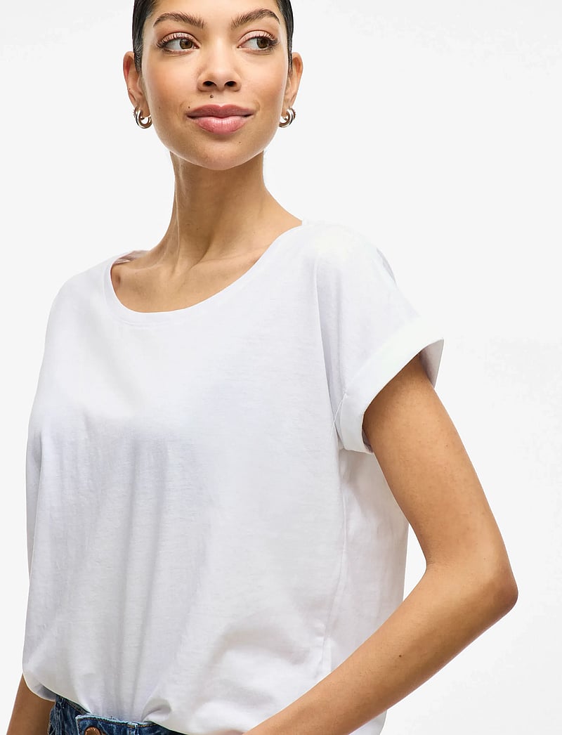 Vila - VIDREAMERS NEW PURE T-SHIRT-NOOS - t-shirts - optical snow - 4