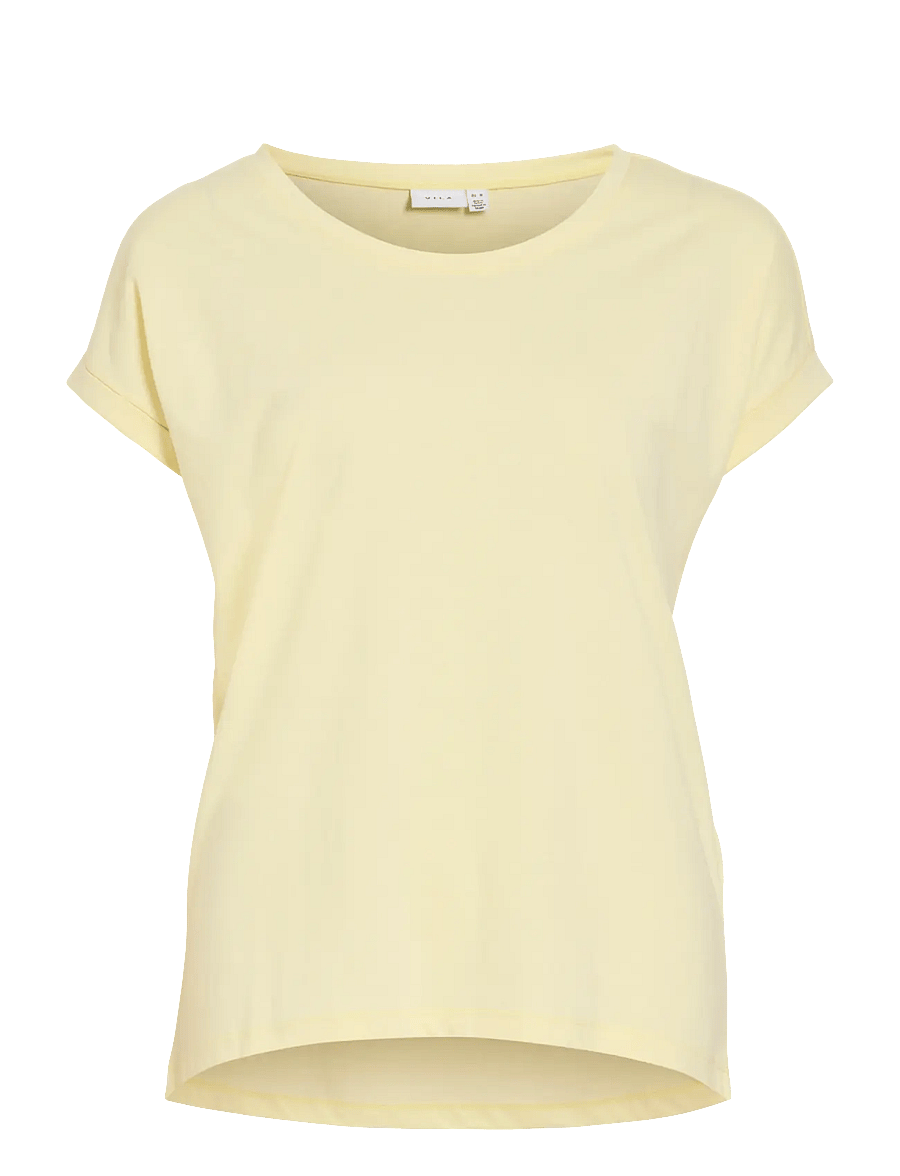 Vila - VIDREAMERS NEW PURE T-SHIRT-NOOS - t-shirts - pastel yellow - 1