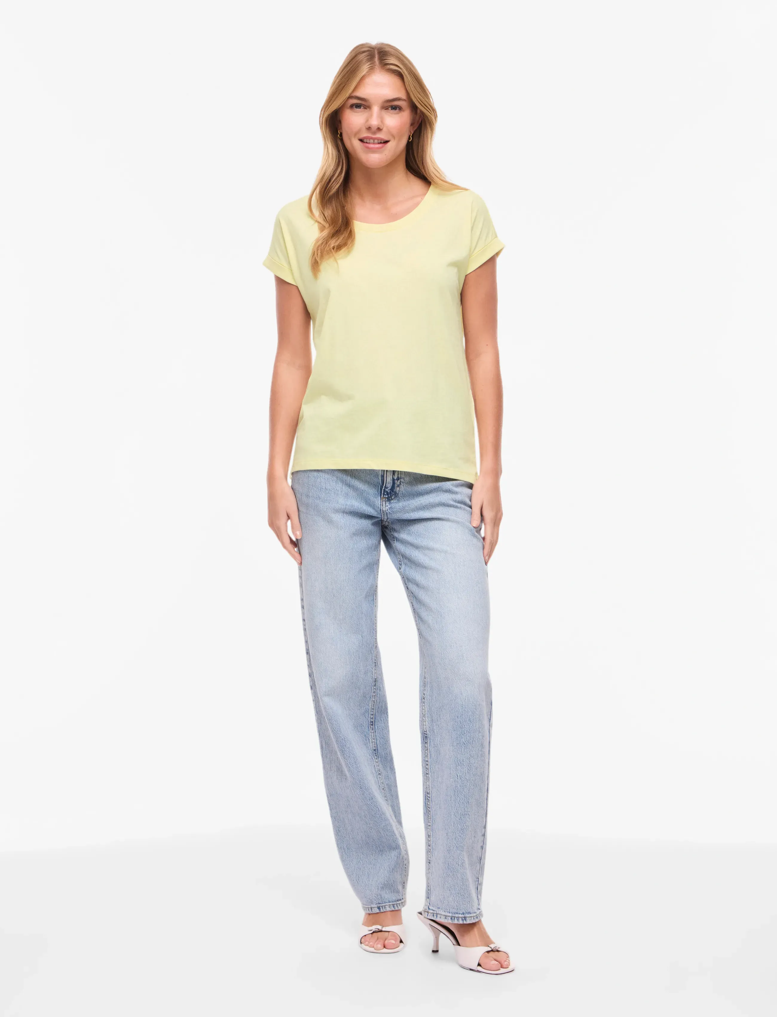 Vila - VIDREAMERS NEW PURE T-SHIRT-NOOS - t-shirts - pastel yellow - 4