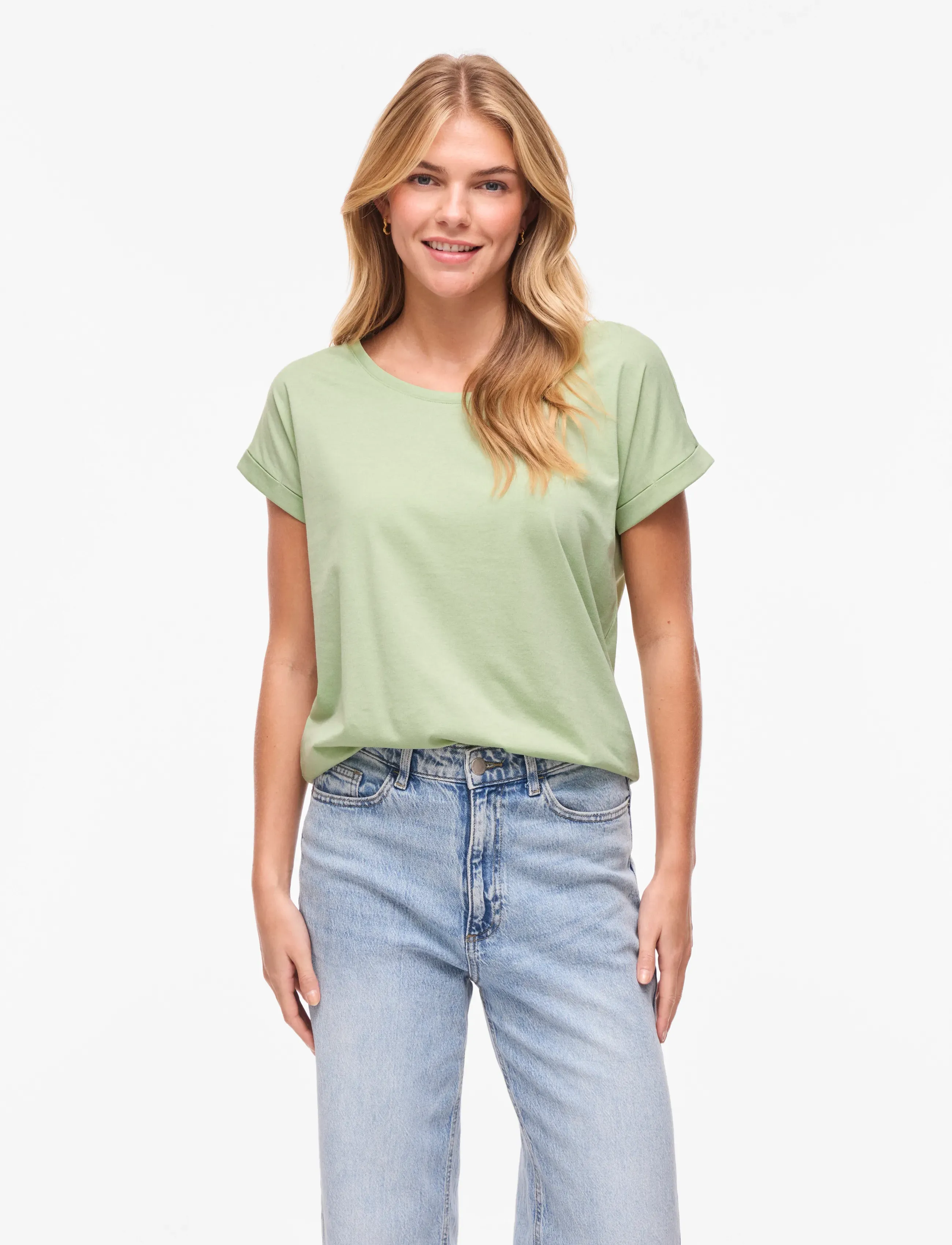 Vila Vidreamers New Pure T-Shirt-Noos, XS, T-shirts & Oberteile, Grün - Short-sleeved, Frauen