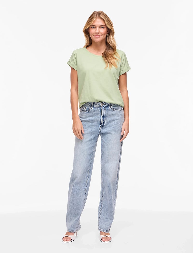 Vila - VIDREAMERS NEW PURE T-SHIRT-NOOS - t-shirts - smoke green - 4