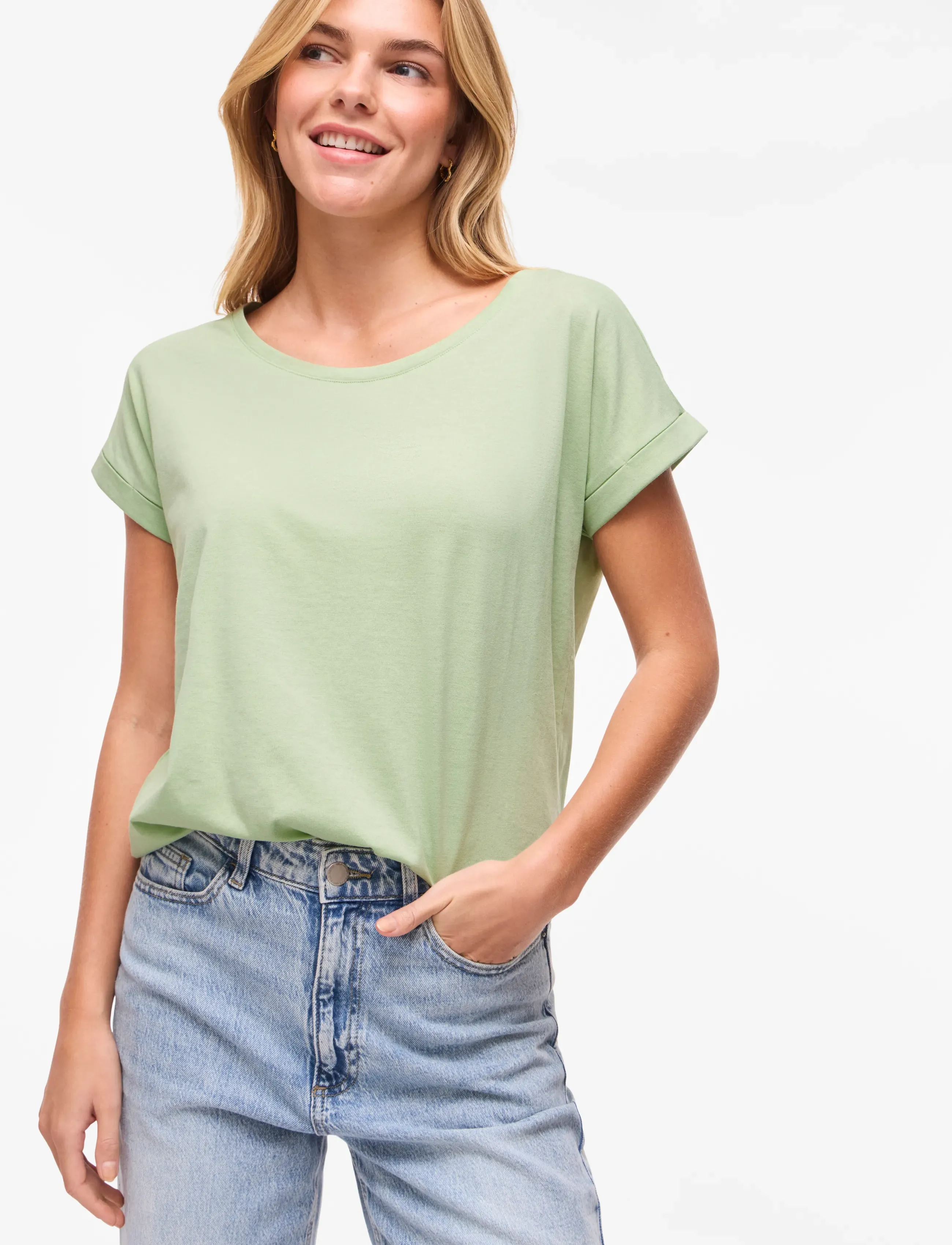 Vila - VIDREAMERS NEW PURE T-SHIRT-NOOS - t-shirts - smoke green - 5