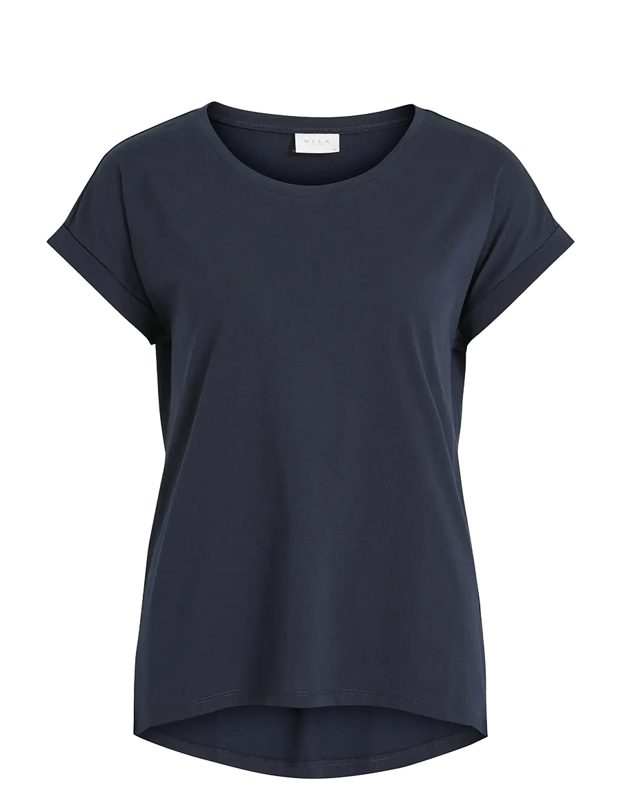 Vila - VIDREAMERS NEW PURE T-SHIRT-NOOS - t-shirts - total eclipse - 1
