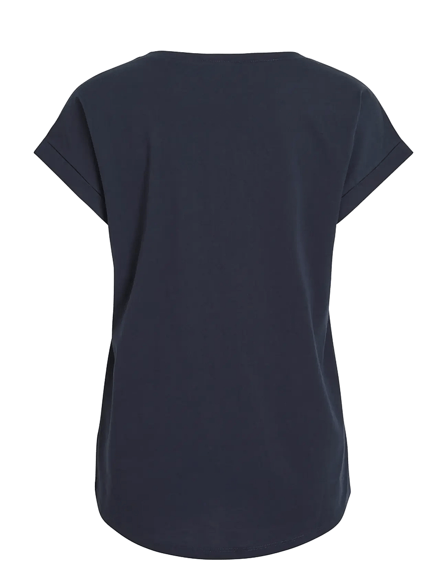 Vila - VIDREAMERS NEW PURE T-SHIRT-NOOS - t-shirts - total eclipse - 2