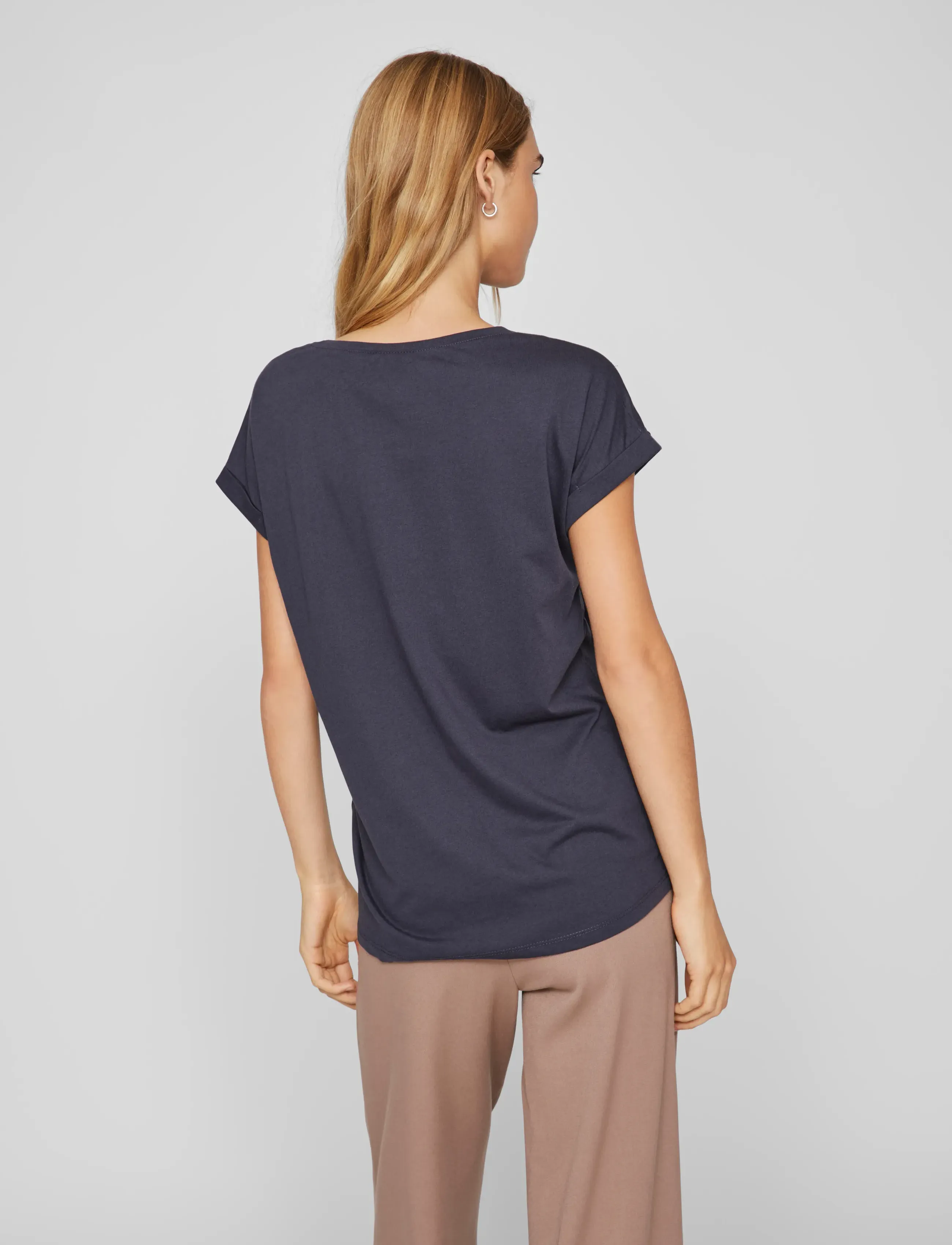 Vila - VIDREAMERS NEW PURE T-SHIRT-NOOS - t-shirts - total eclipse - 3