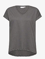 Vila - VIDREAMERS NEW V-NECK T-SHIRT - NOOS - t-shirts - medium grey melange - 0