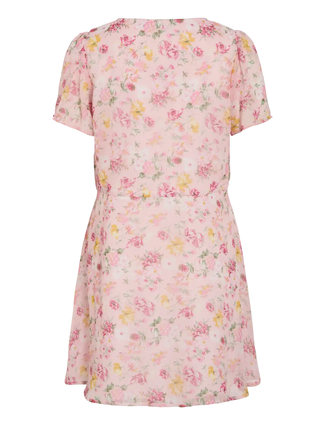 Vila - VIFALIA V-NECK S/S SHORT DRESS- NOOS - robes d'été - misty rose - 2