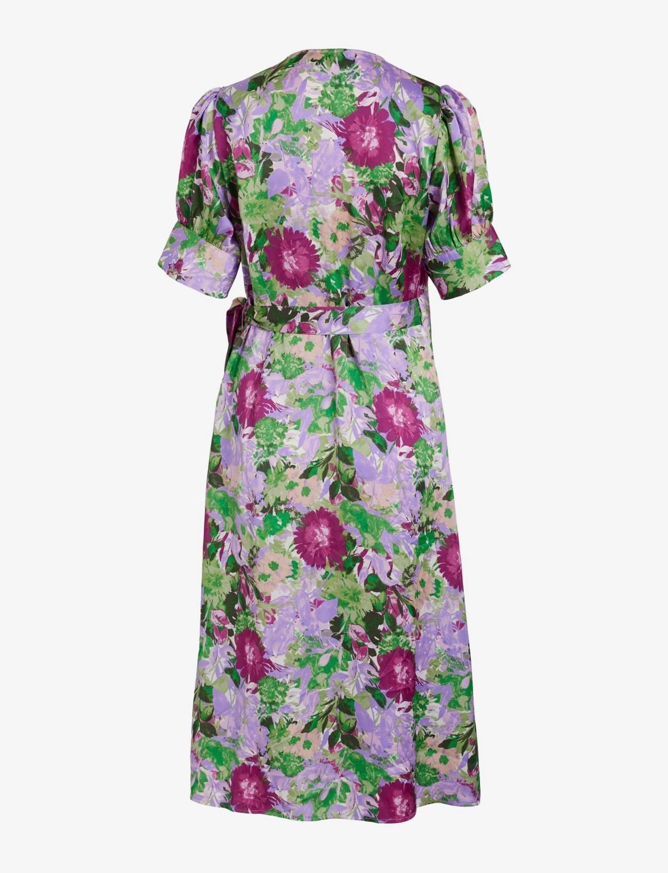Vila - VINARIA S/S WRAP MIDI DRESS/DC/SU - fern green - 2