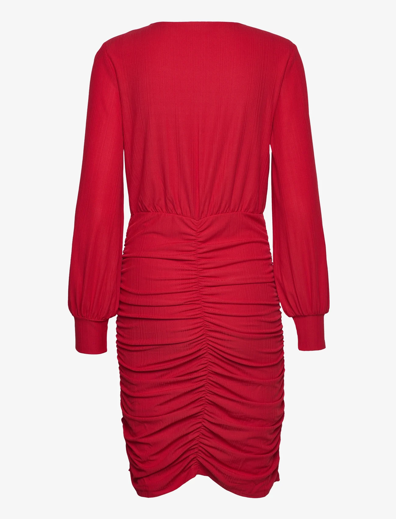 Vila - VIJOSA V-NECK SHORT DRESS/KA - party wear at outlet prices - pompeian red - 1