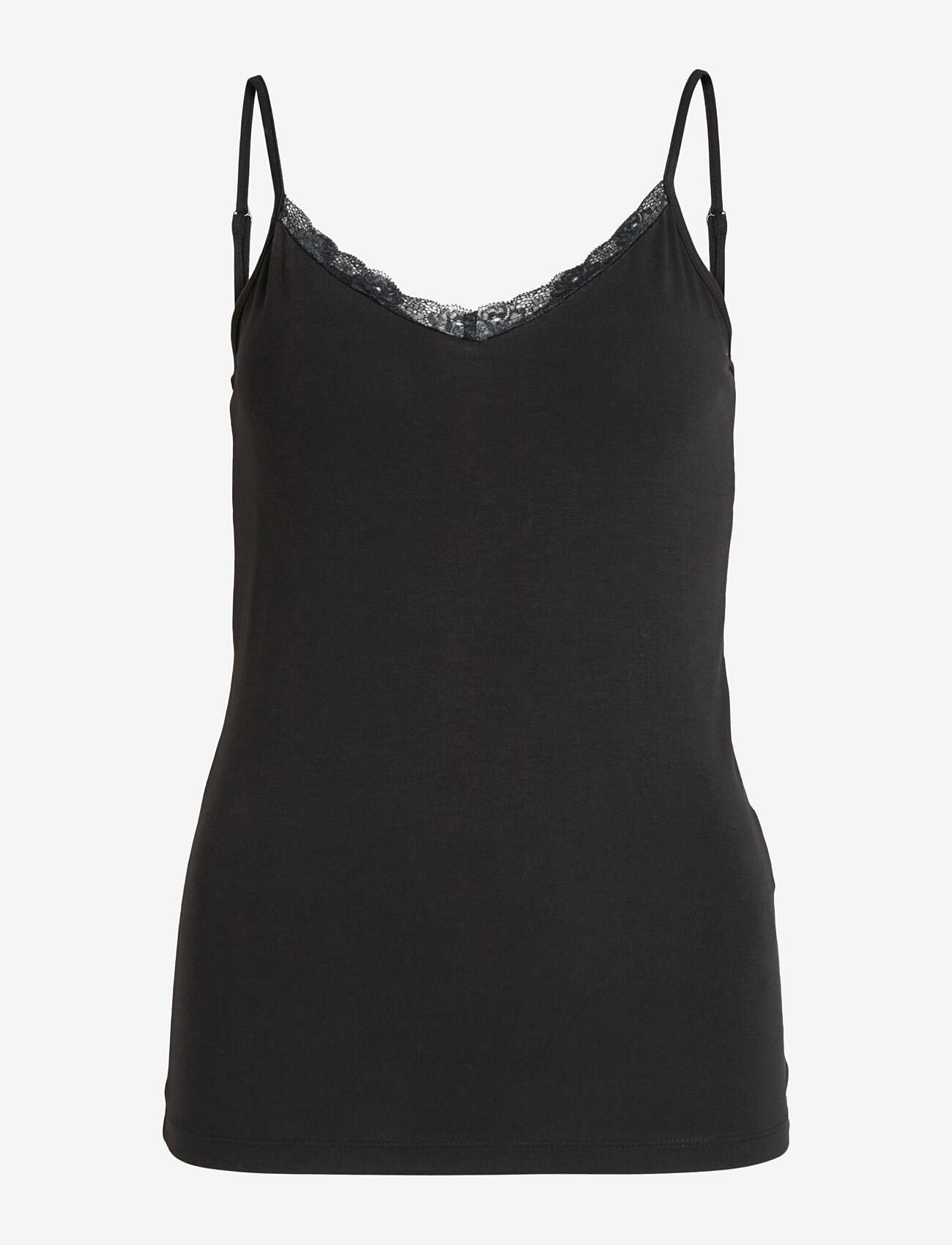 Vila - VIDAISY LACE SINGLET - - Ärmellose tops - black - 1