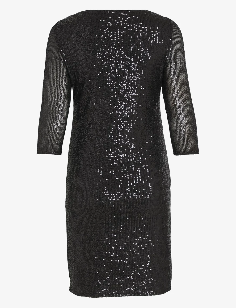 Vila - VISPARKLING 3/4 O-NECK DRESS/KA - paillettenkleider - black - 2