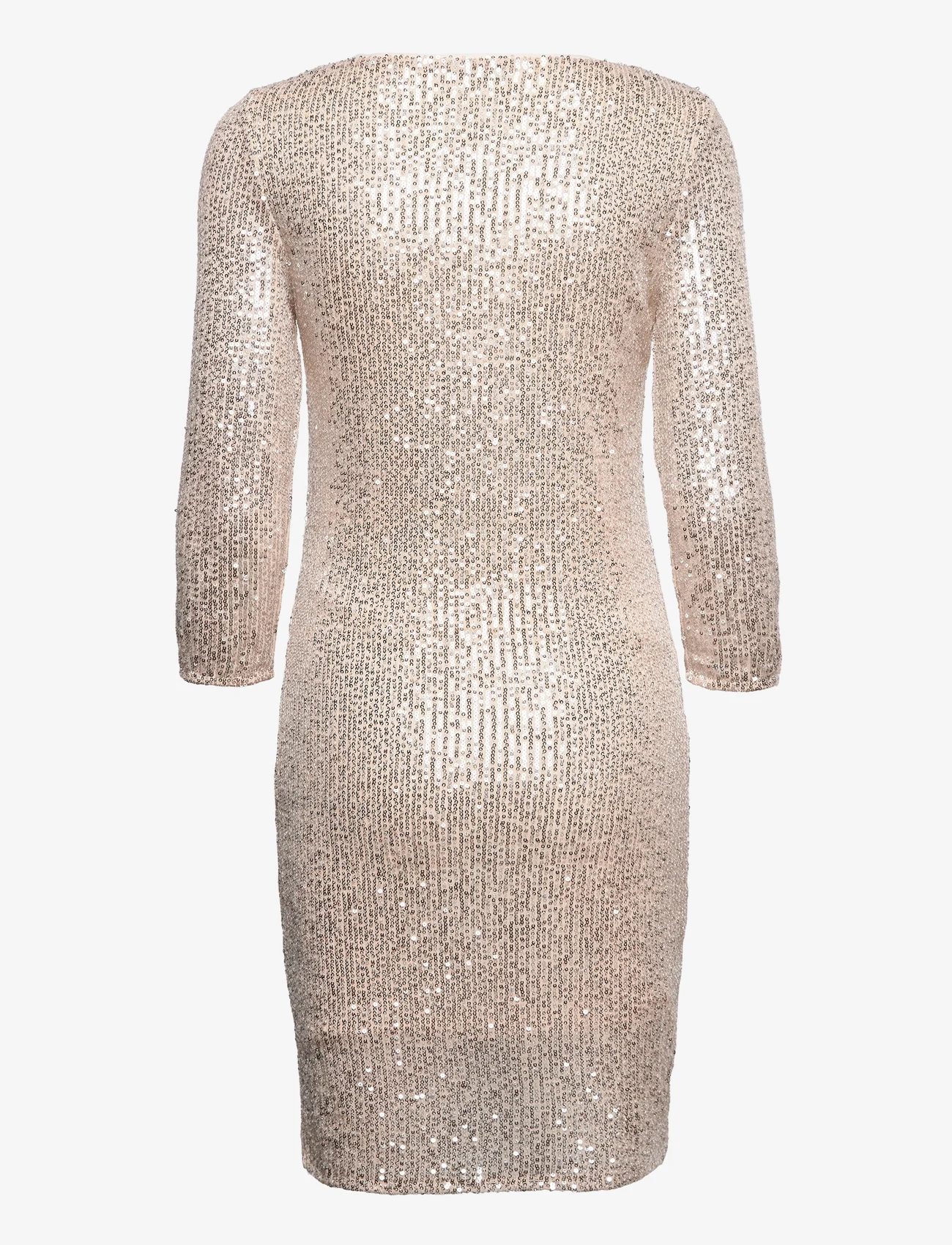 Vila - VISPARKLING 3/4 O-NECK DRESS/KA - festtøj til outletpriser - frosted almond - 1