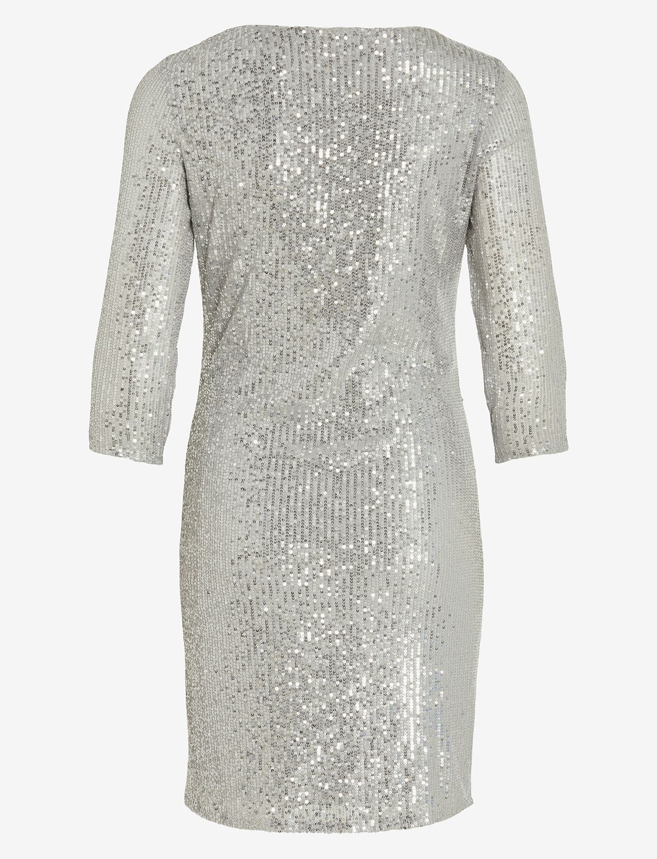 Vila - VISPARKLING 3/4 O-NECK DRESS/KA - pailletkjoler - silver - 1