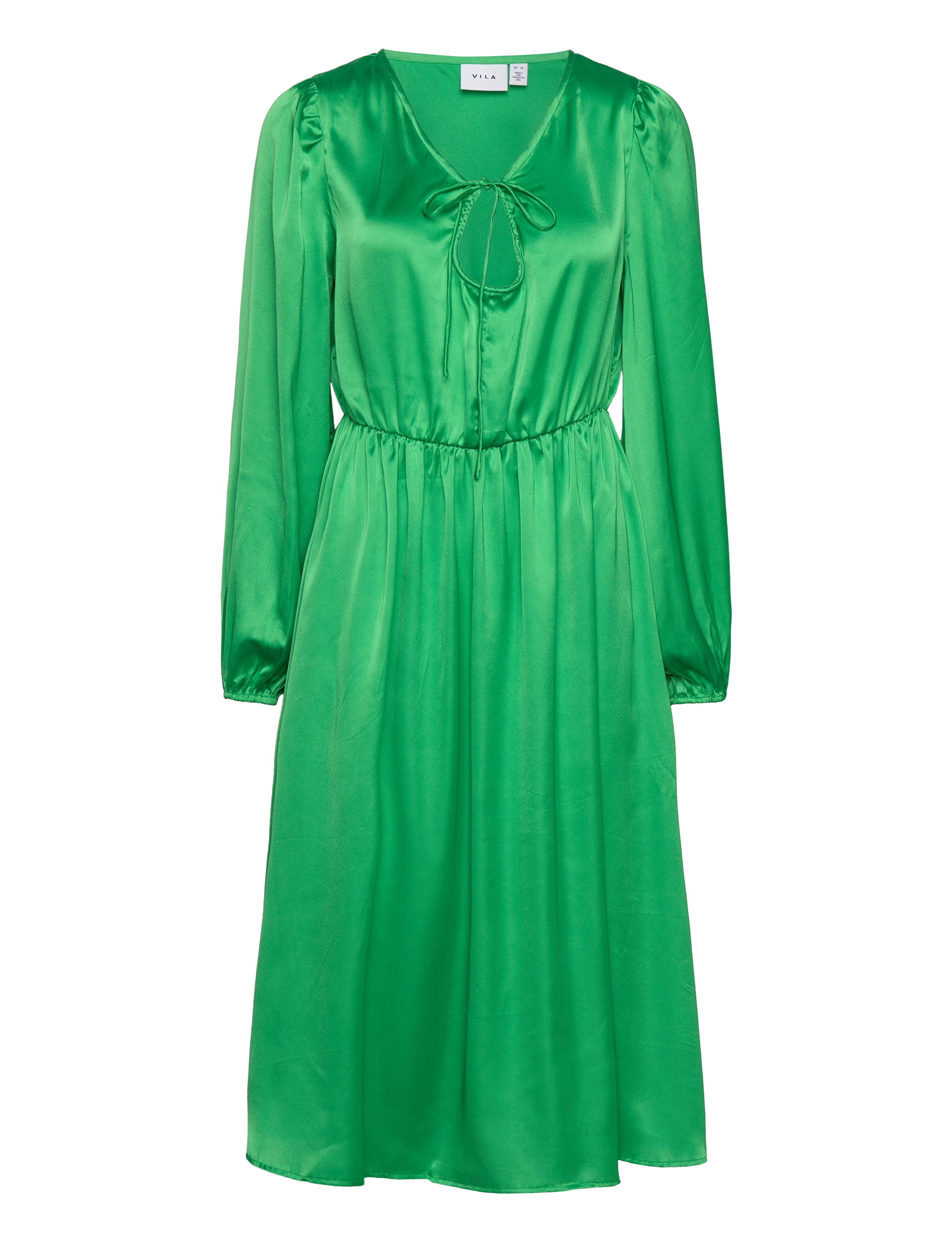 VILA Vipetia L/S V-Ausschnitt Mid Calf Kleid/Dc Grün - 34 - Damen