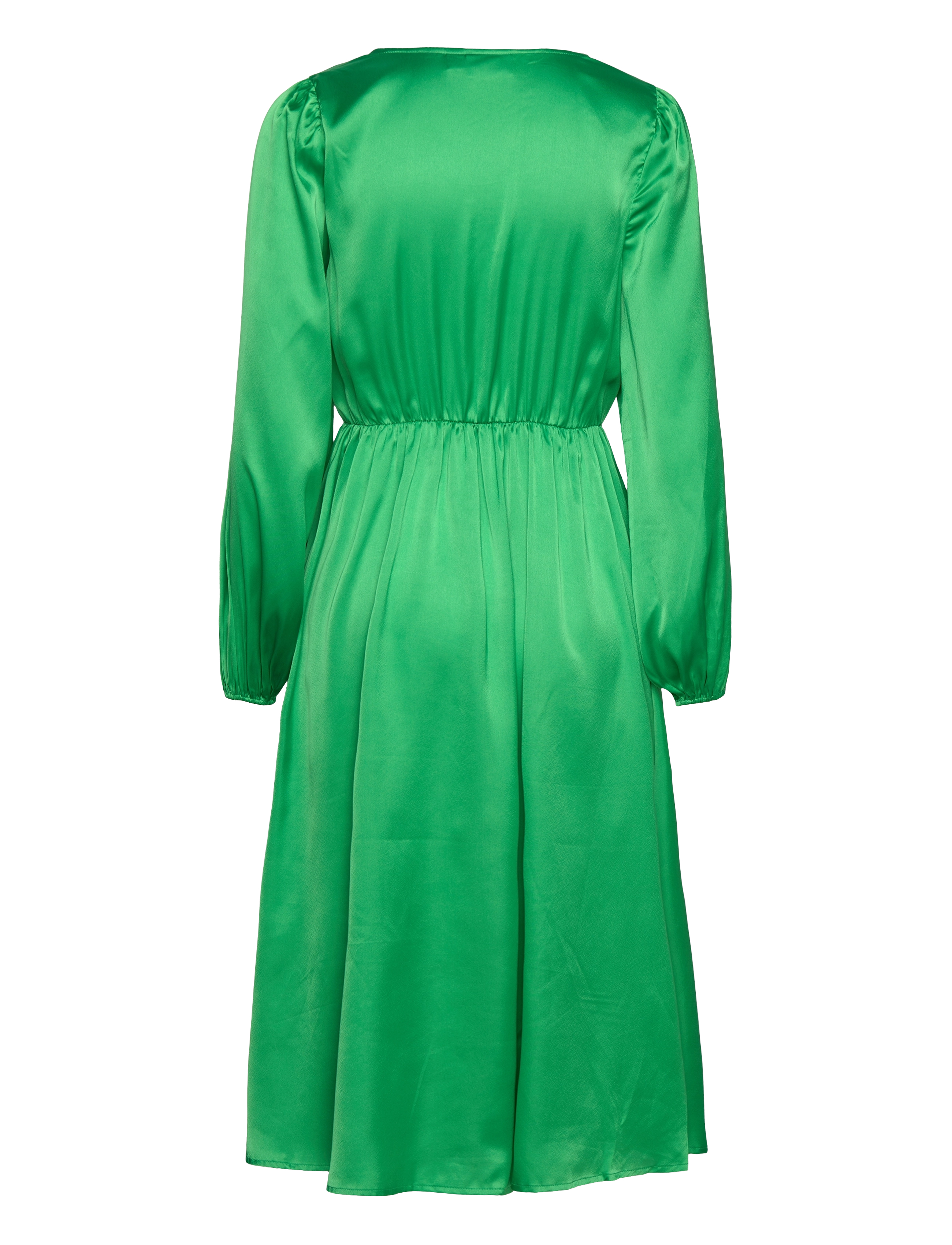 Vila - VIPETIA L/S V-NECK MID CALF DRESS/DC - laveste priser - green bee - 2
