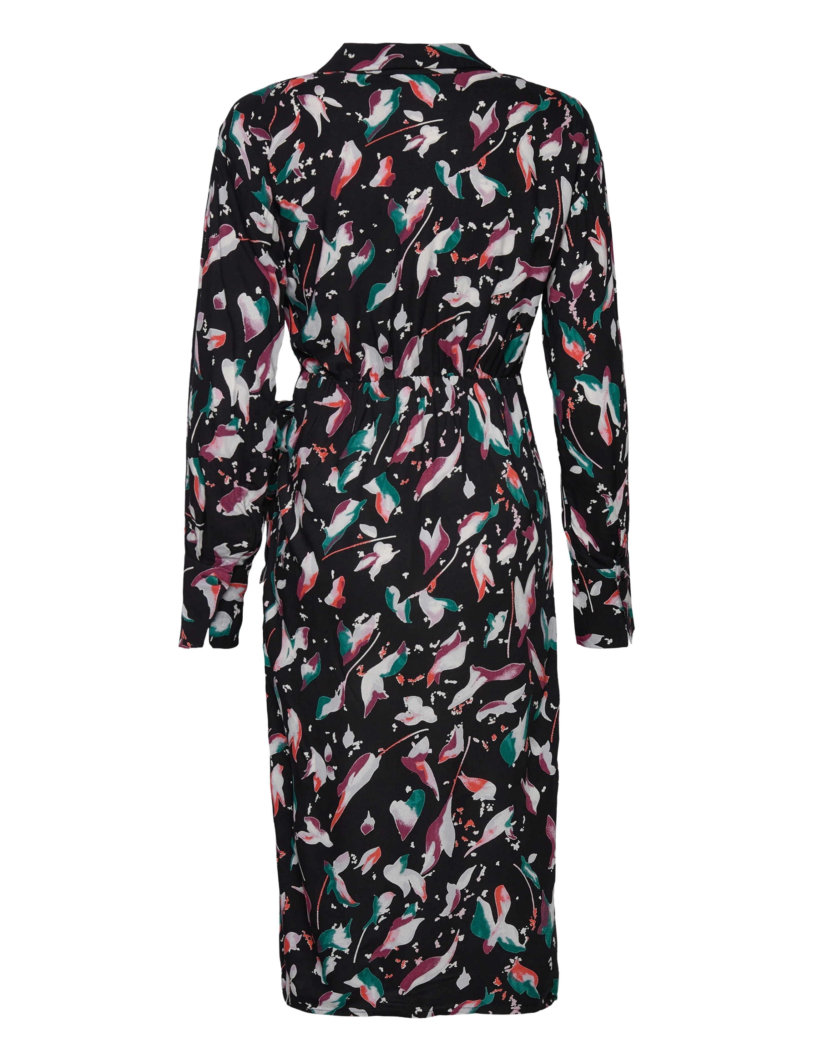 Vila - VIDALINA L/S WRAP MIDI DRESS/SU - laveste priser - black - 1