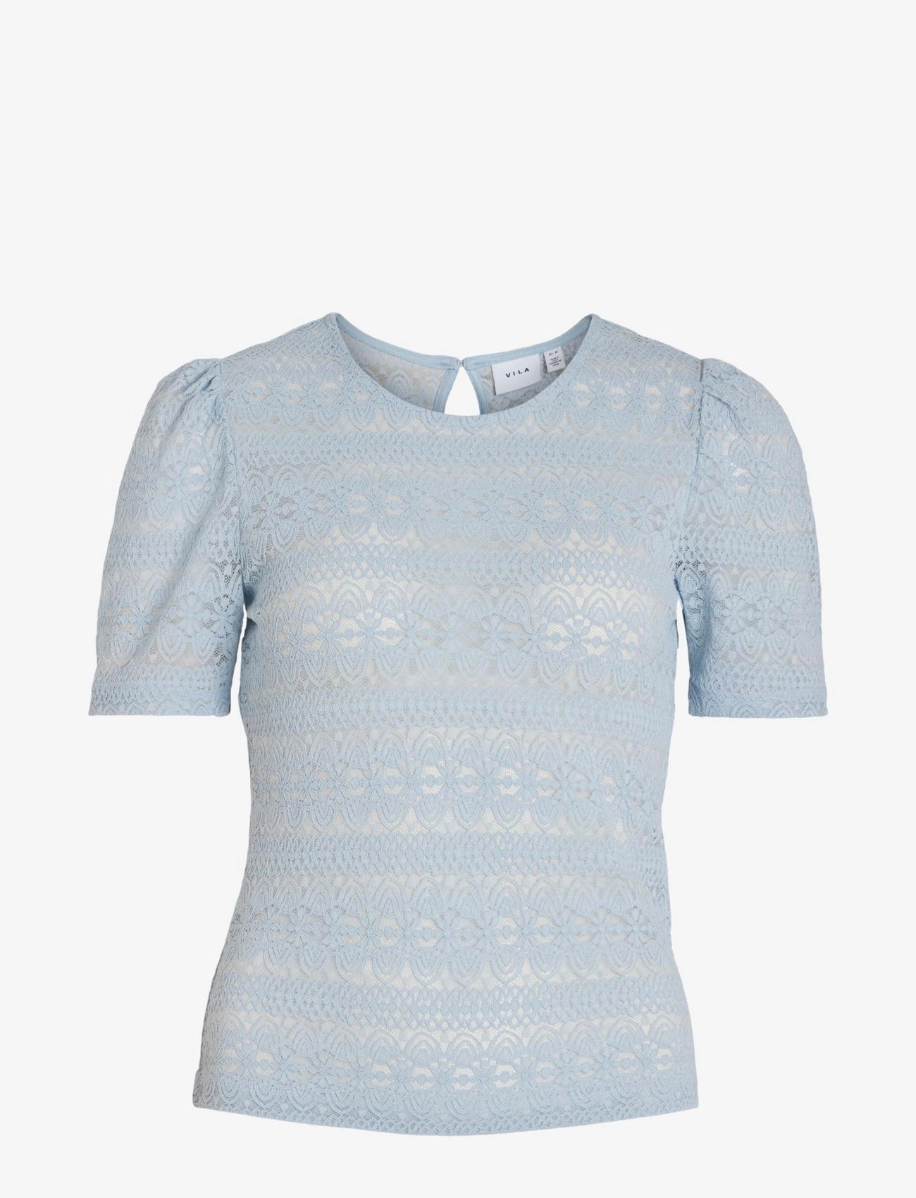 Vila - VICHIKKA PUFF O-NECK  S/S TOP - NOOS - kentucky blue - 1