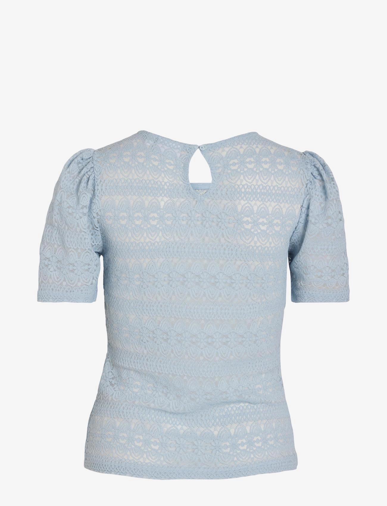 Vila - VICHIKKA PUFF O-NECK  S/S TOP - NOOS - kentucky blue - 2