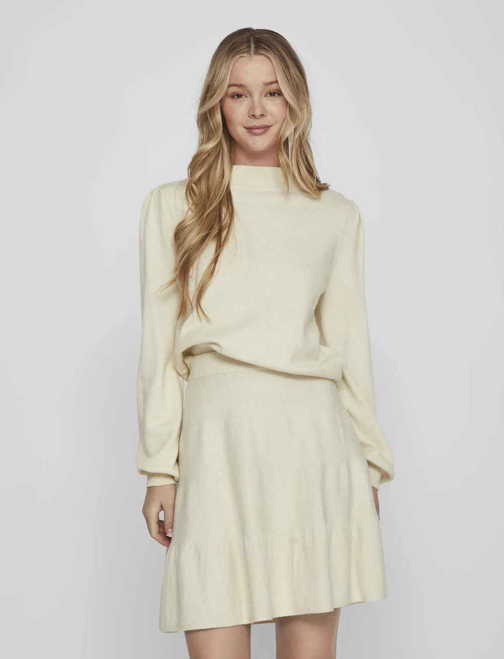 Vila - VIRIL TURTLE-NK BALLOON L/S TOP - NOOS - pulls - birch - 0