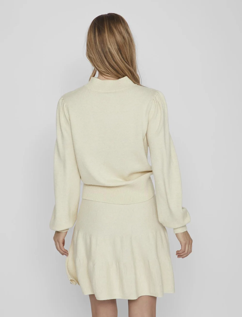 Vila - VIRIL TURTLE-NK BALLOON L/S TOP - NOOS - pulls - birch - 3