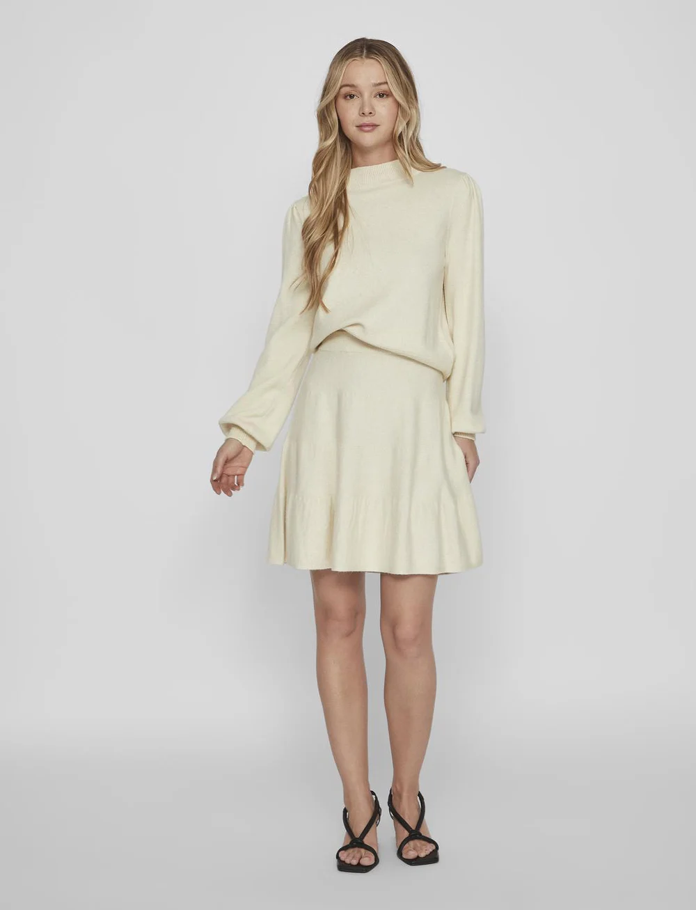 Vila - VIRIL TURTLE-NK BALLOON L/S TOP - NOOS - pulls - birch - 4