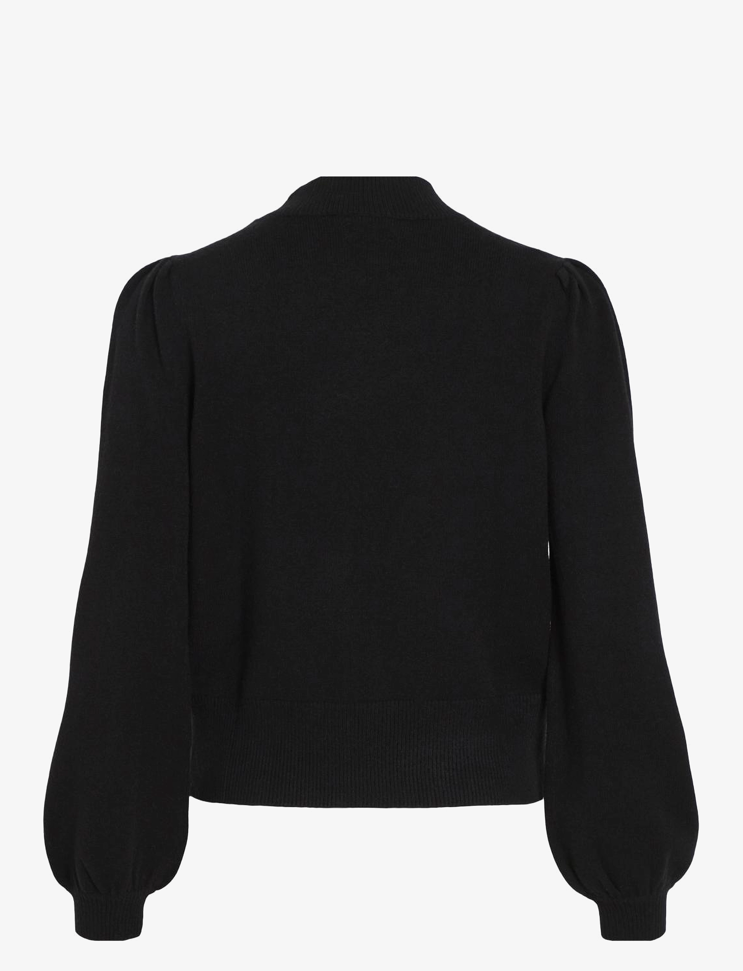 Vila - VIRIL TURTLE-NK BALLOON L/S TOP - NOOS - kampsunid - black - 2
