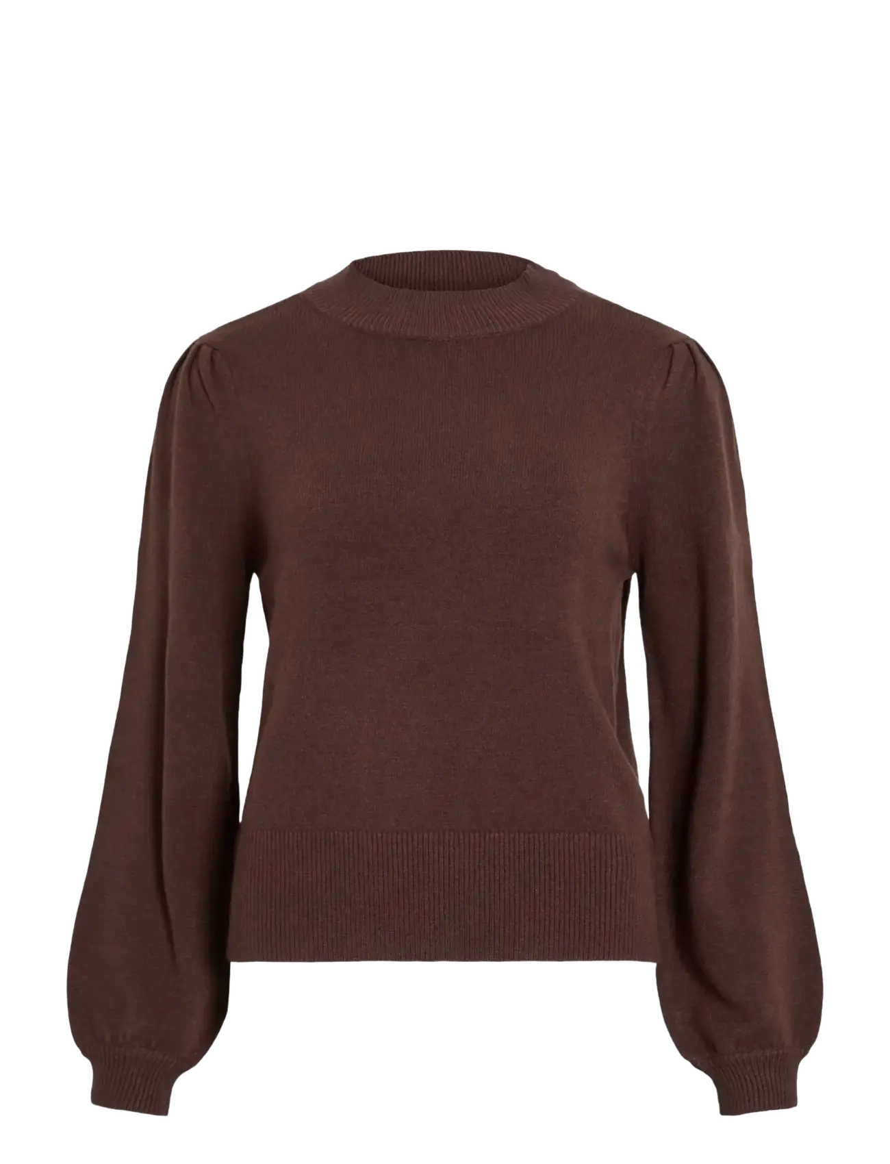 Vila VIRIL TURTLE-NK BALLOON L/S TOP - NOOS - Pullover - COFFEE BEAN / brown