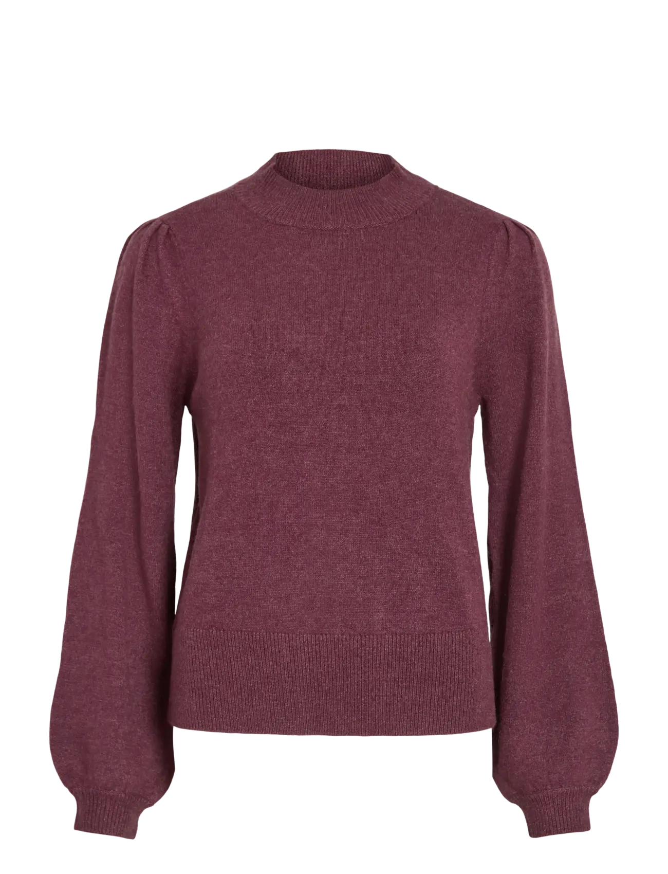 Vila VIRIL TURTLE-NK BALLOON L/S TOP - NOOS - Tøj - FIG / burgundy